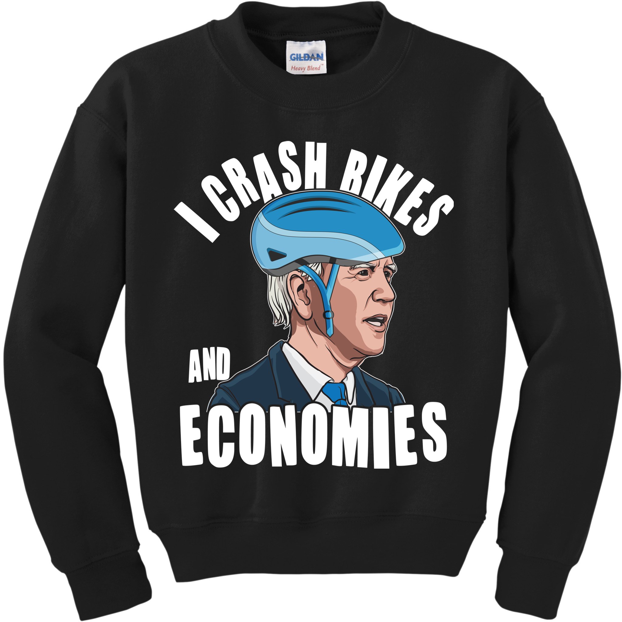 I Crash Bikes And Economies Anti Biden Kids Sweatshirt