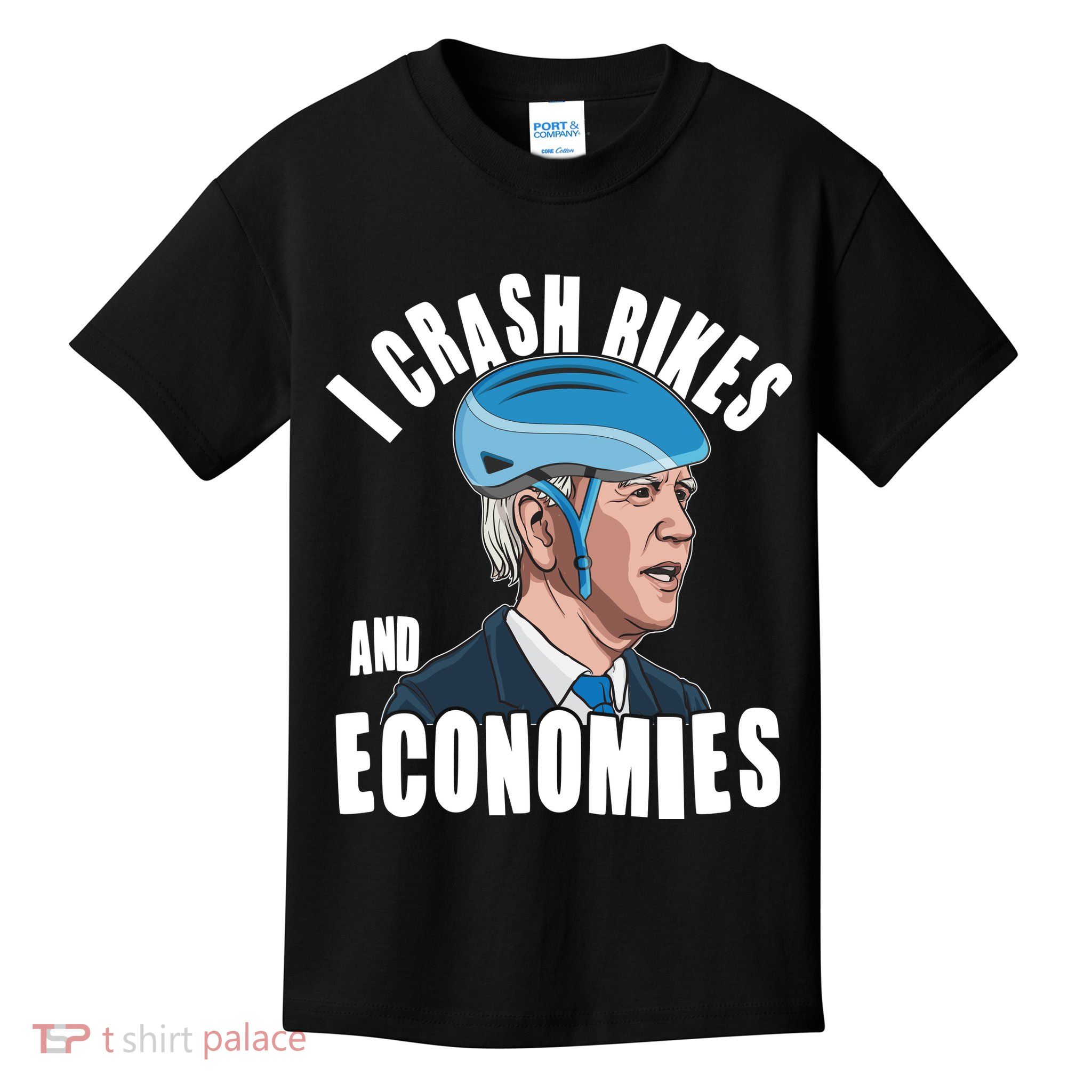 I Crash Bikes And Economies Anti Biden Kids T-Shirt