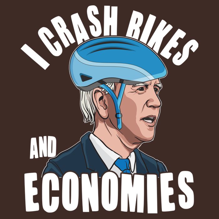 I Crash Bikes And Economies Anti Biden Cooling Performance Crew T-Shirt