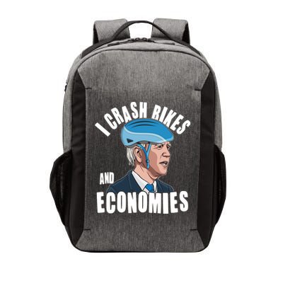 I Crash Bikes And Economies Anti Biden Vector Backpack