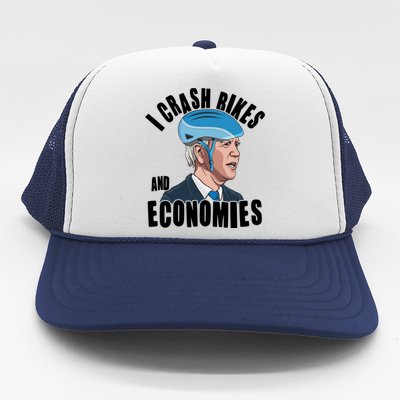 I Crash Bikes And Economies Anti Biden Trucker Hat