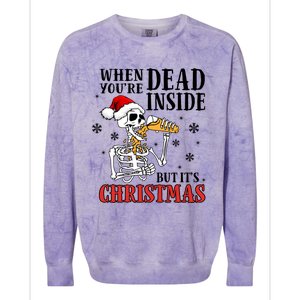 ItS Christmas But IM Dead Inside Gift Colorblast Crewneck Sweatshirt