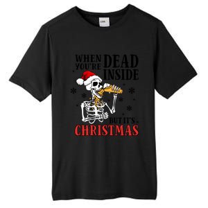 ItS Christmas But IM Dead Inside Gift Tall Fusion ChromaSoft Performance T-Shirt