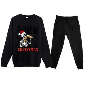 ItS Christmas But IM Dead Inside Gift Premium Crewneck Sweatsuit Set