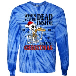 ItS Christmas But IM Dead Inside Gift Tie-Dye Long Sleeve Shirt