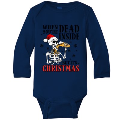 ItS Christmas But IM Dead Inside Gift Baby Long Sleeve Bodysuit