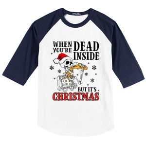 ItS Christmas But IM Dead Inside Gift Baseball Sleeve Shirt