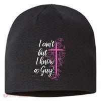 I CanT But I Know A Guy Jesus Cross Funny Christian Sustainable Beanie