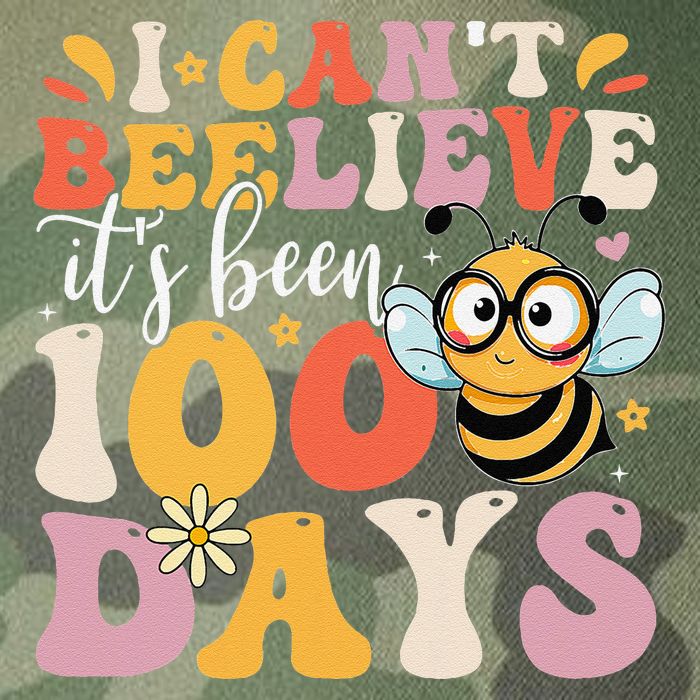 I CanT Believe Its Been 100 Days Funny 100 Days Smarter Bee Legacy Tie Dye Trucker Hat