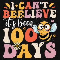 I CanT Believe Its Been 100 Days Funny 100 Days Smarter Bee Ladies PosiCharge Tri-Blend Wicking Tank