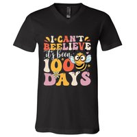 I CanT Believe Its Been 100 Days Funny 100 Days Smarter Bee V-Neck T-Shirt