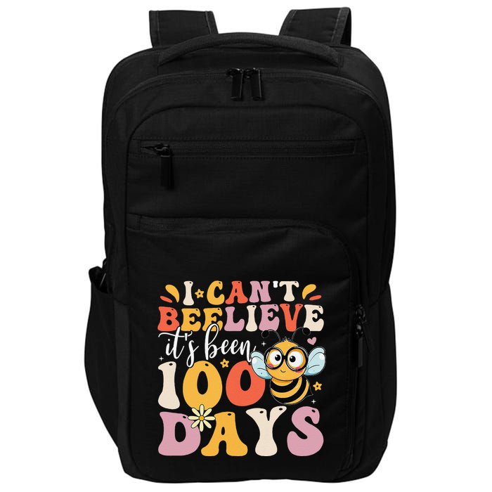 I CanT Believe Its Been 100 Days Funny 100 Days Smarter Bee Impact Tech Backpack