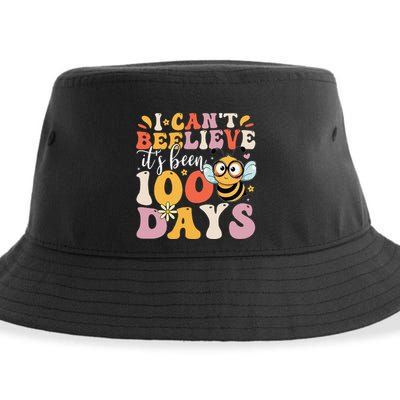 I CanT Believe Its Been 100 Days Funny 100 Days Smarter Bee Sustainable Bucket Hat