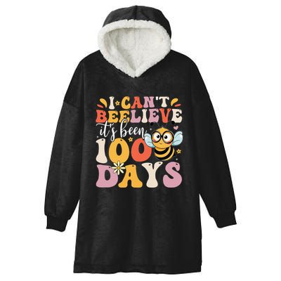 I CanT Believe Its Been 100 Days Funny 100 Days Smarter Bee Hooded Wearable Blanket