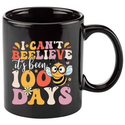 I CanT Believe Its Been 100 Days Funny 100 Days Smarter Bee 11oz C Handle Ceramic Mug