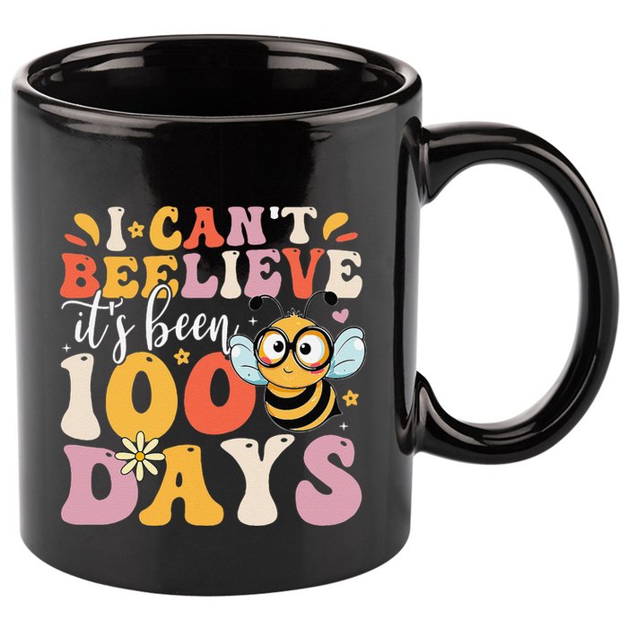 I CanT Believe Its Been 100 Days Funny 100 Days Smarter Bee 11oz C Handle Ceramic Mug