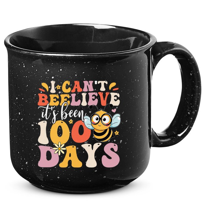 I CanT Believe Its Been 100 Days Funny 100 Days Smarter Bee 15oz Campfire Ceramic Mug