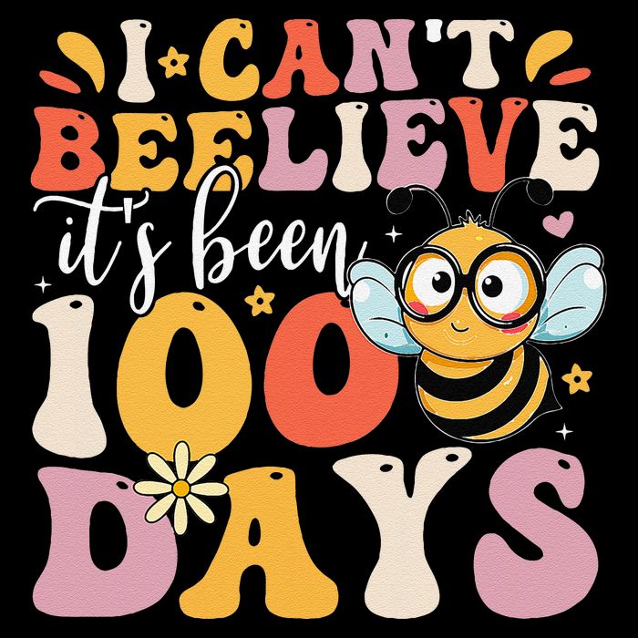 I CanT Believe Its Been 100 Days Funny 100 Days Smarter Bee Drawstring Bag
