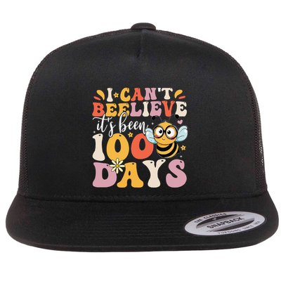 I CanT Believe Its Been 100 Days Funny 100 Days Smarter Bee Flatbill Hat