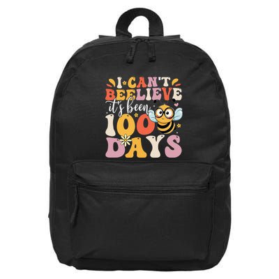 I CanT Believe Its Been 100 Days Funny 100 Days Smarter Bee 16 in Basic Backpack