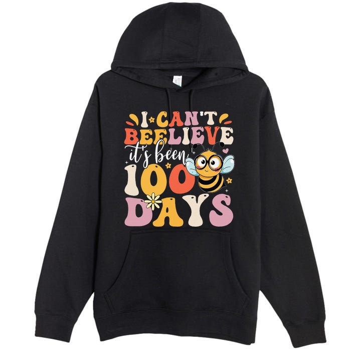 I CanT Believe Its Been 100 Days Funny 100 Days Smarter Bee Premium Pullover Hoodie