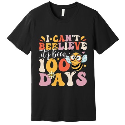 I CanT Believe Its Been 100 Days Funny 100 Days Smarter Bee Premium T-Shirt