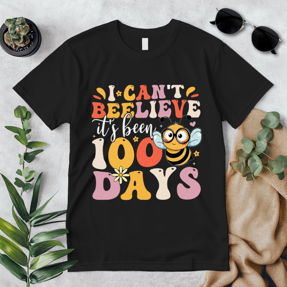 I CanT Believe Its Been 100 Days Funny 100 Days Smarter Bee Premium T-Shirt