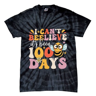 I CanT Believe Its Been 100 Days Funny 100 Days Smarter Bee Tie-Dye T-Shirt