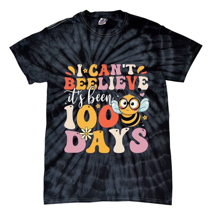 I CanT Believe Its Been 100 Days Funny 100 Days Smarter Bee Tie-Dye T-Shirt