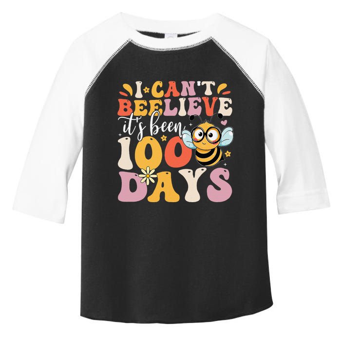I CanT Believe Its Been 100 Days Funny 100 Days Smarter Bee Toddler Fine Jersey T-Shirt