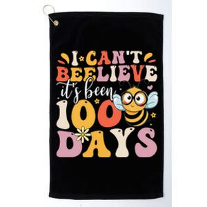 I CanT Believe Its Been 100 Days Funny 100 Days Smarter Bee Platinum Collection Golf Towel