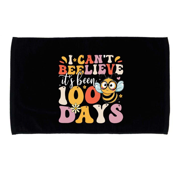 I CanT Believe Its Been 100 Days Funny 100 Days Smarter Bee Microfiber Hand Towel