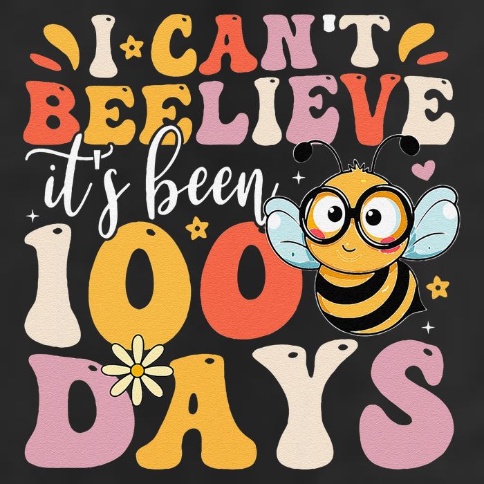 I CanT Believe Its Been 100 Days Funny 100 Days Smarter Bee Microfiber Hand Towel