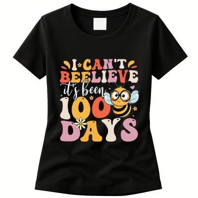 I CanT Believe Its Been 100 Days Funny 100 Days Smarter Bee Womens T-Shirt