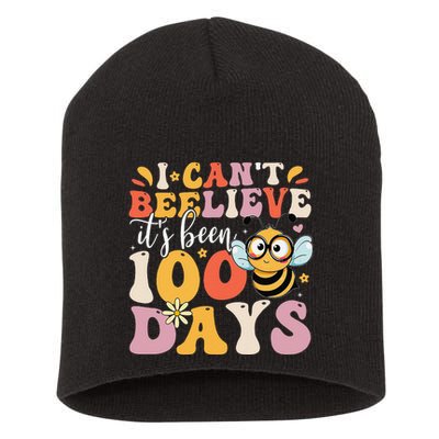I CanT Believe Its Been 100 Days Funny 100 Days Smarter Bee Short Acrylic Beanie