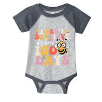 I CanT Believe Its Been 100 Days Funny 100 Days Smarter Bee Infant Baby Jersey Bodysuit
