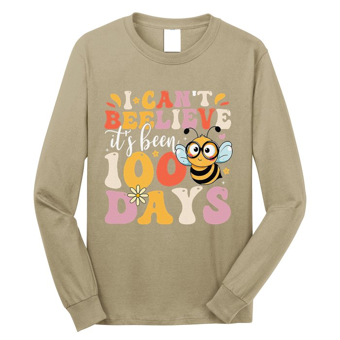 I CanT Believe Its Been 100 Days Funny 100 Days Smarter Bee Long Sleeve Shirt