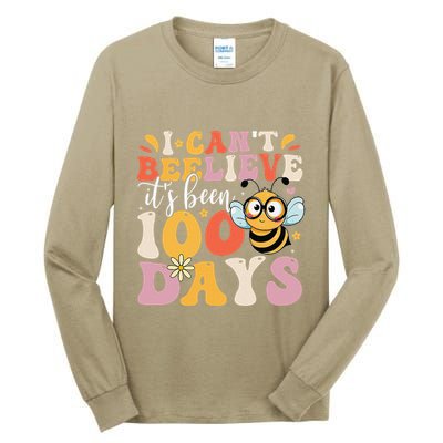 I CanT Believe Its Been 100 Days Funny 100 Days Smarter Bee Tall Long Sleeve T-Shirt