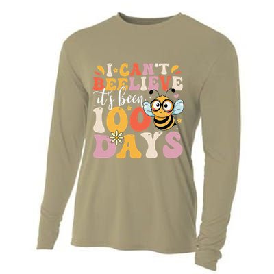 I CanT Believe Its Been 100 Days Funny 100 Days Smarter Bee Cooling Performance Long Sleeve Crew