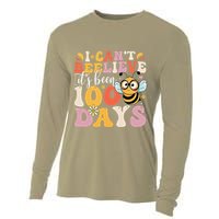 I CanT Believe Its Been 100 Days Funny 100 Days Smarter Bee Cooling Performance Long Sleeve Crew