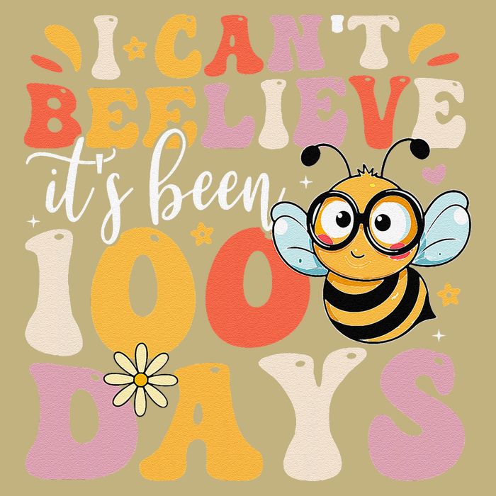 I CanT Believe Its Been 100 Days Funny 100 Days Smarter Bee Cooling Performance Long Sleeve Crew