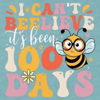 I CanT Believe Its Been 100 Days Funny 100 Days Smarter Bee Sueded Cloud Jersey T-Shirt