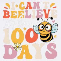 I CanT Believe Its Been 100 Days Funny 100 Days Smarter Bee Garment-Dyed Sweatshirt