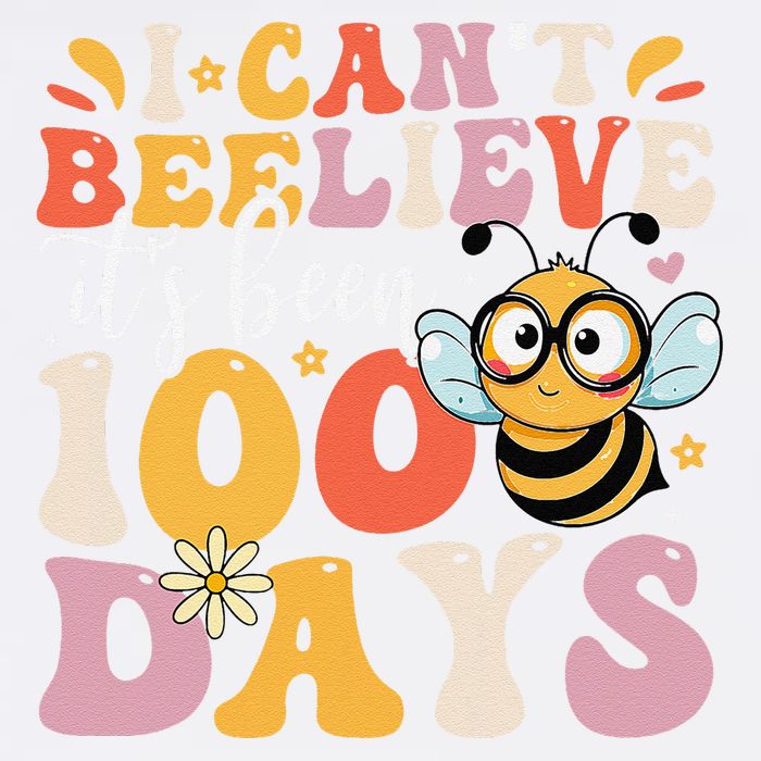 I CanT Believe Its Been 100 Days Funny 100 Days Smarter Bee Garment-Dyed Sweatshirt
