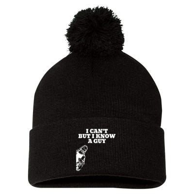 I Cant But I Know A Guy Jesus Christian Pom Pom 12in Knit Beanie