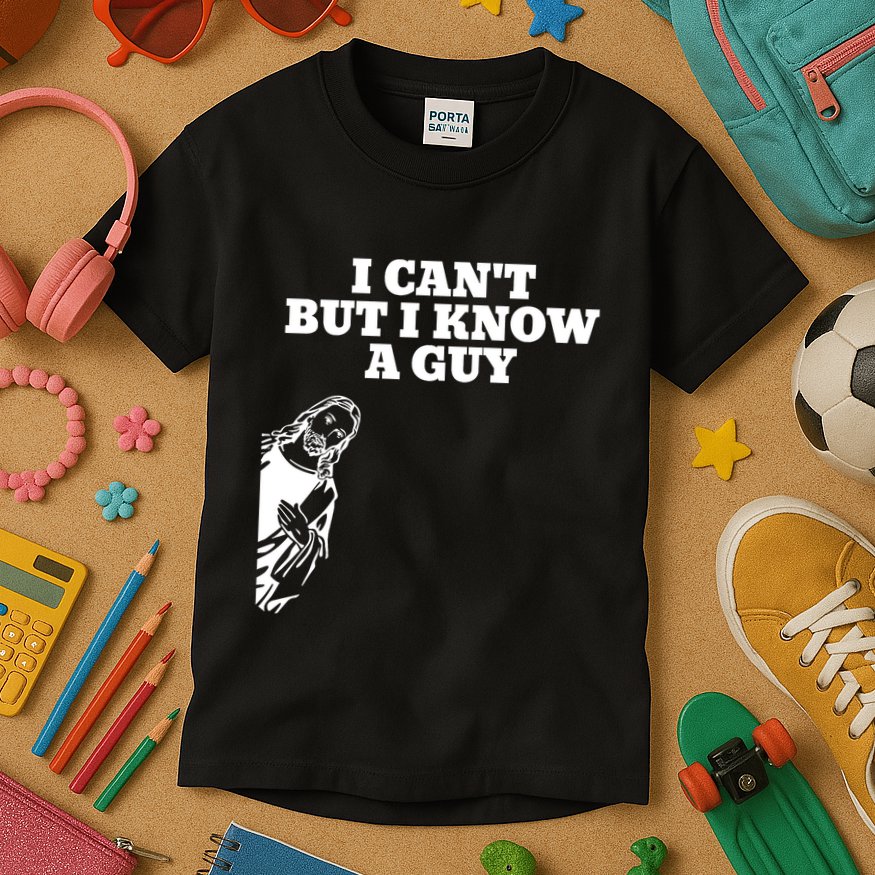 I Cant But I Know A Guy Jesus Christian Kids T-Shirt