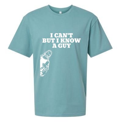 I Cant But I Know A Guy Jesus Christian Sueded Cloud Jersey T-Shirt