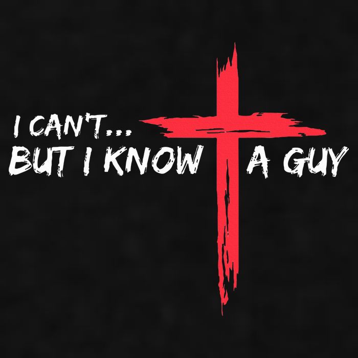 I Can't But I Know A Guy Jesus Cross Funny Christian  Ladies PosiCharge Tri-Blend Wicking Tank