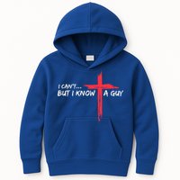 I Can't But I Know A Guy Jesus Cross Funny Christian  Kids Hoodie