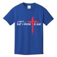 I Can't But I Know A Guy Jesus Cross Funny Christian  Kids T-Shirt